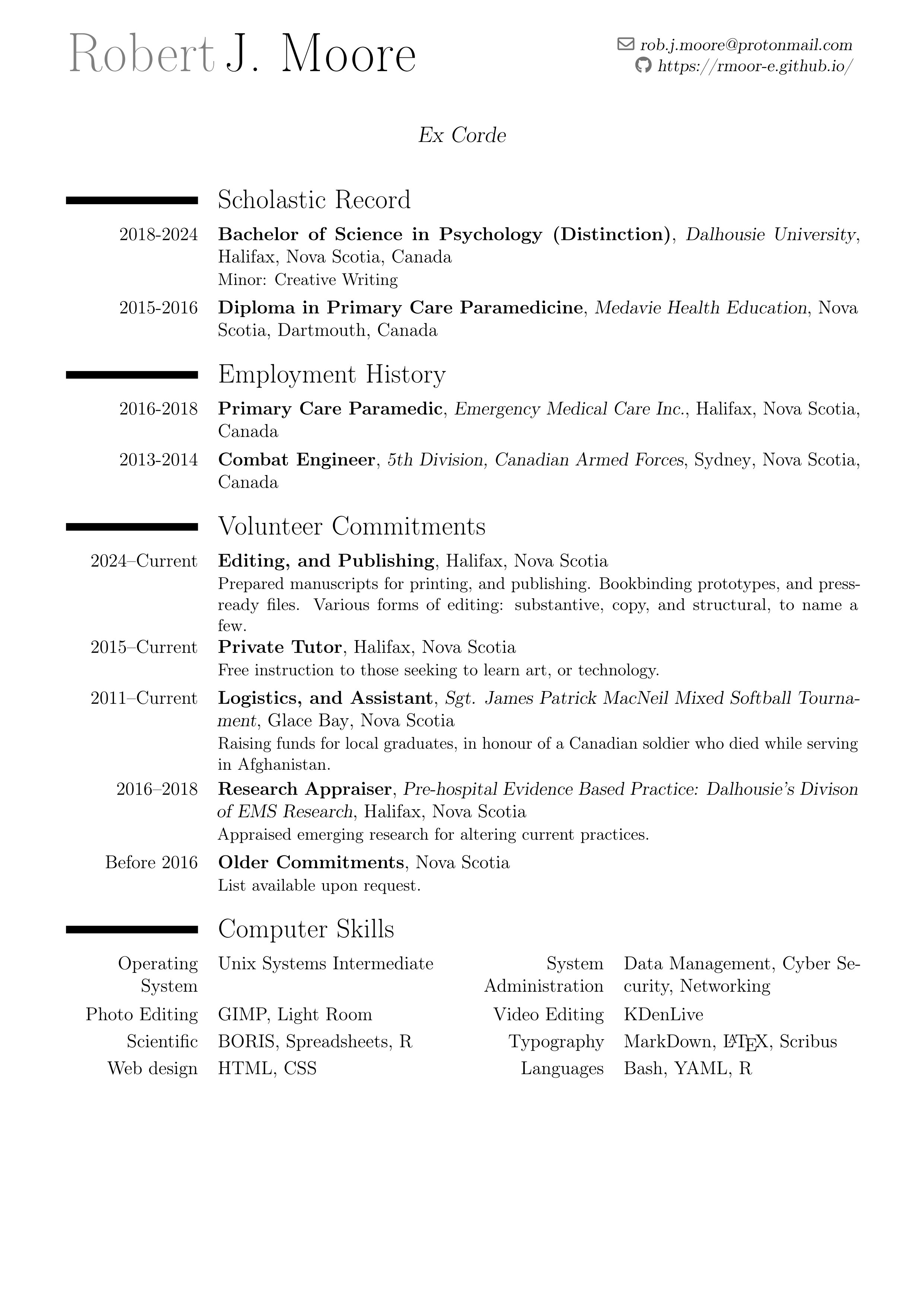 Resume Page 1
