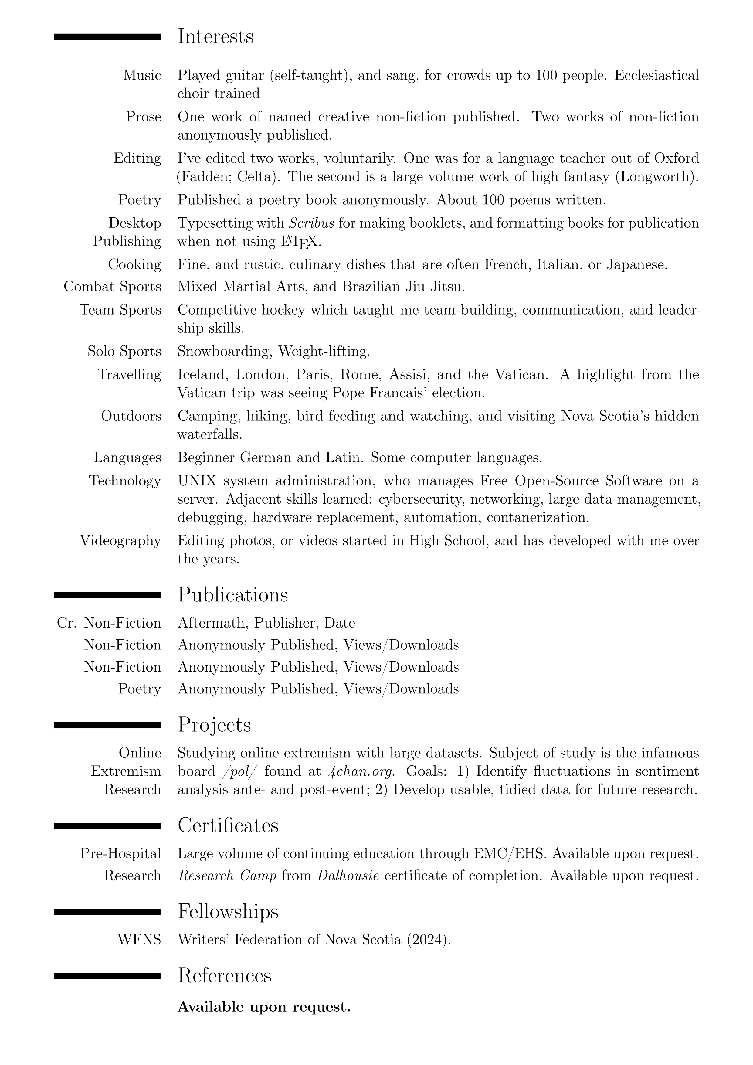 Resume Page 2
